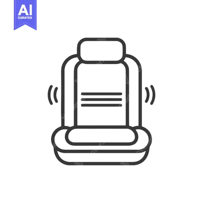 Vibrating Car Seat Icon: Automotive Comfort Technology Symbol