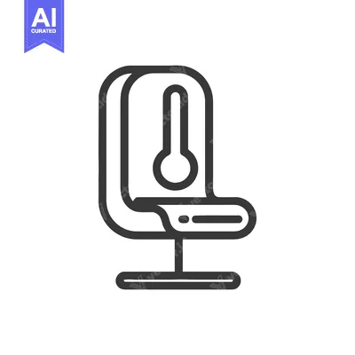 Aset premium populer: Minimalist Baby High Chair Icon: Modern Design, Clean Lines, Childcare
