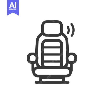 Aset premium populer: Vibrating Car Seat Icon: Modern Automotive Comfort Technology Symbol
