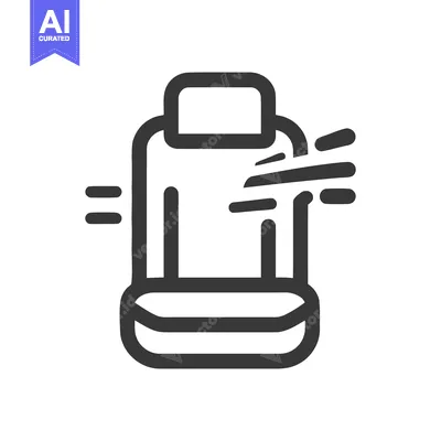 Premium design asset: Car Seat Cleaning Icon: Detailed Outline with Spray Effect, Automotive