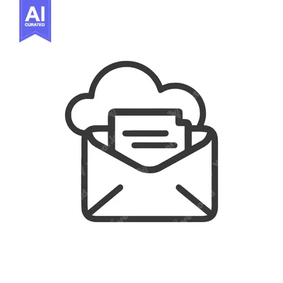 Popular premium asset: Cloud Email Icon: Digital Communication and Data Storage Symbol