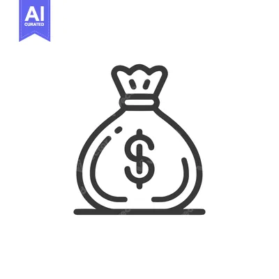 Popular premium asset: Minimalist Money Bag Icon with Dollar Sign, Outline Style