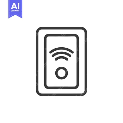 Popular premium asset: Minimalist Wireless Signal Icon in Rectangular Frame, Clean Design