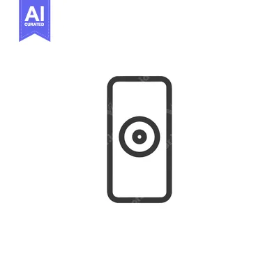 Aset desain premium: Minimalist Remote Control Icon with Circular Button Design