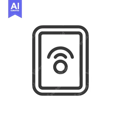 Minimalist Wireless Connectivity Icon: Clean Design on White Backgroun