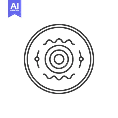 Stylized Water Element Icon: Circular Design with Waves and Droplets