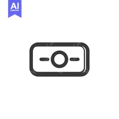 Aset premium populer: Simple Dark Gray Icon of a Money Bill on White Background