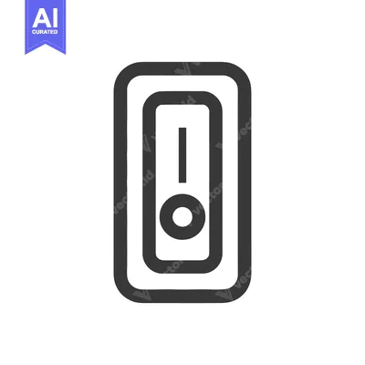 Aset premium populer: Minimalist Toggle Switch Icon with Rounded Rectangles and Circle