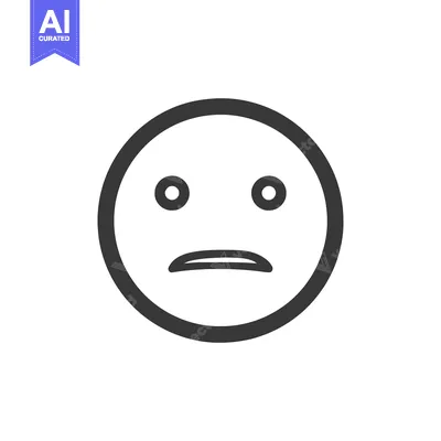 Minimalist Sad Face Icon: Simple, Expressive, and Emotionally Evocativ