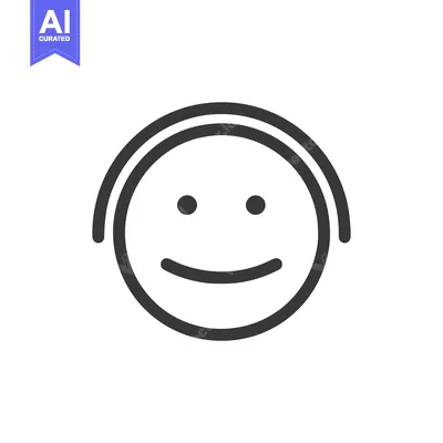 Aset premium populer: Minimalist Smiley Face Icon with Headphones, Flat Design, Vector Illus