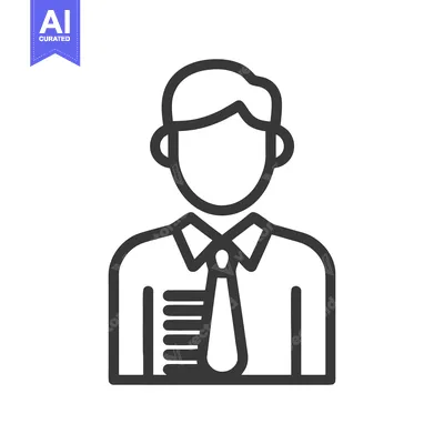 Popular premium asset: Minimalist Icon of a Faceless Business Professional with Tie