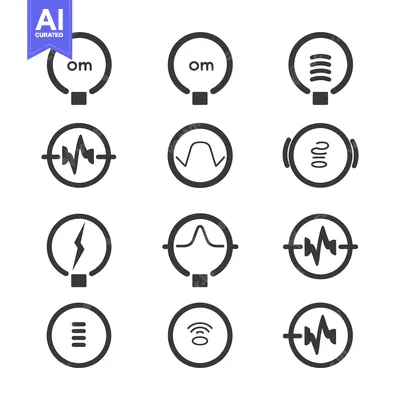 Premium design asset: Set of 12 Circular Icons with Various Symbols