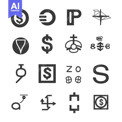 Aset desain premium: Set of 16 Abstract Geometric Symbols and Icons