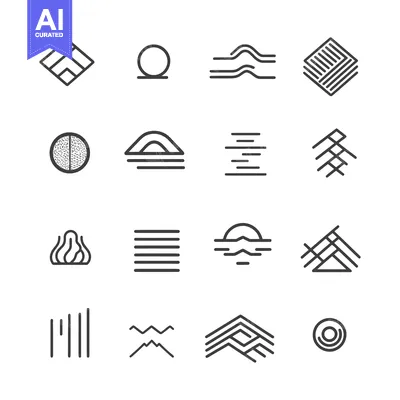 Popular premium asset: Set of 16 Abstract Minimalist Line Art Icons