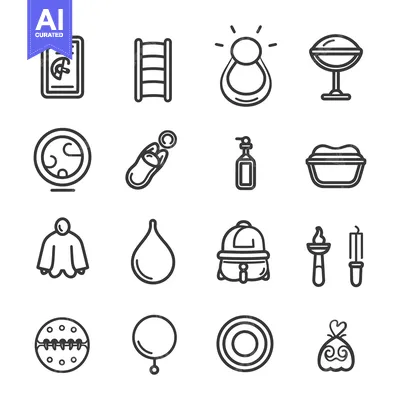 Set of 16 Baby Icons