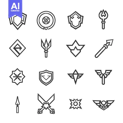 Popular premium asset: Set of 16 Black and White Line Icons for Game Design