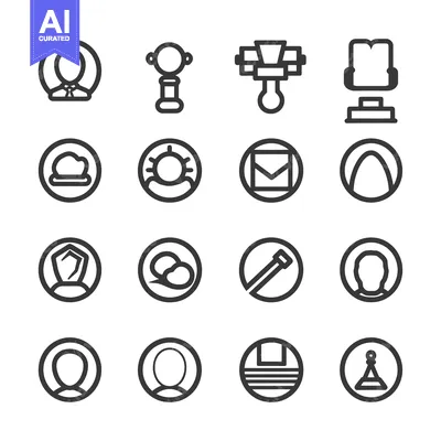 Popular premium asset: Set of 16 Circular Icons with Various Symbols and Images