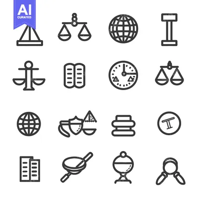 Aset premium populer: Set of 16 diverse icons on a white background