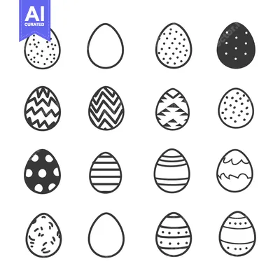 Set of 16 Easter Eggs with Different Designs