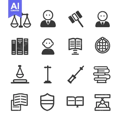 Premium design asset: Set of 16 Law and Justice Icons