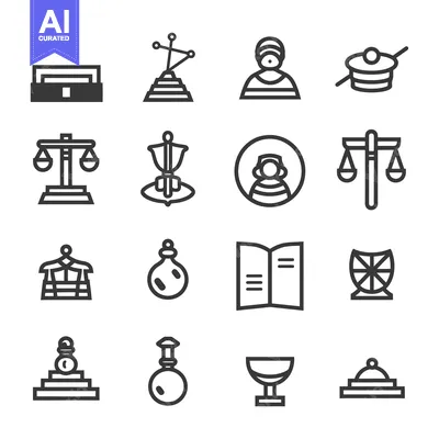Aset premium populer: Set of 16 line icons related to magic, wizardry, and alchemy