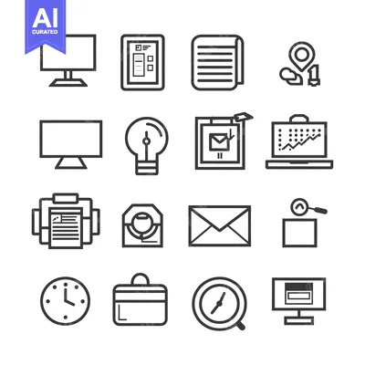 Popular premium asset: Set of 16 Line Icons Related to Office and Business