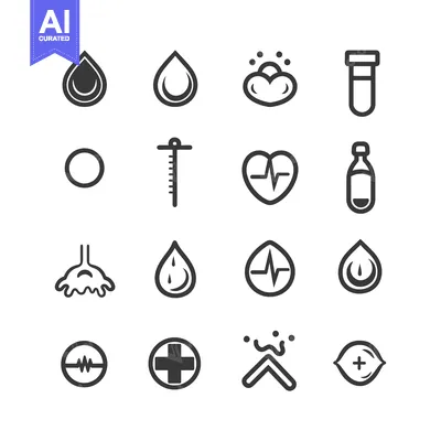 Premium design asset: Set of 16 Medical and Healthcare Line Icons