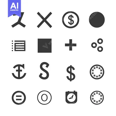 Aset premium populer: Set of 16 Simple Black and White Icons
