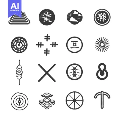 Premium design asset: Set of 16 Simple Geometric and Symbolic Icons