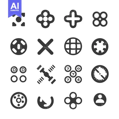 Aset premium populer: Set of 16 Simple Geometric Icons