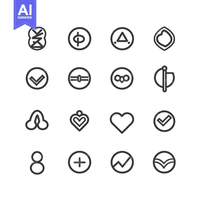 Aset premium populer: Set of 16 Simple Line Icons for Design Projects
