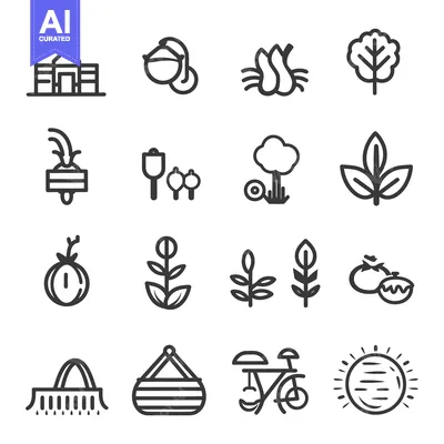 Popular premium asset: Set of 16 Simple Line Icons of Nature and Outdoors