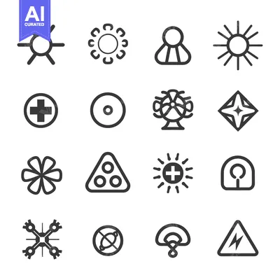 Popular premium asset: Set of 16 Various Geometric and Symbolic Icons