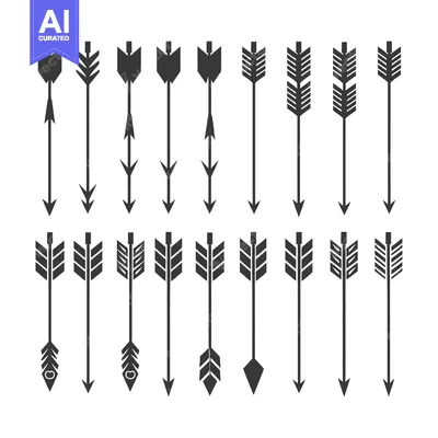 Premium design asset: Set of 18 Arrow Icons with Various Shapes and Designs