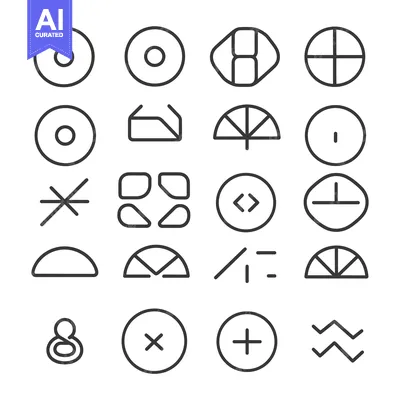 Premium design asset: Set of 20 Abstract Geometric Shapes and Symbols