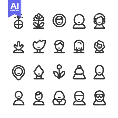 Popular premium asset: Set of 20 Line Icons Related to People and Plants