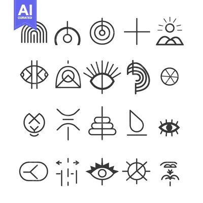 Popular premium asset: Set of 20 Minimalist Abstract Line Art Icons