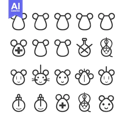 Popular premium asset: Set of 20 Mouse Icons in Line Style