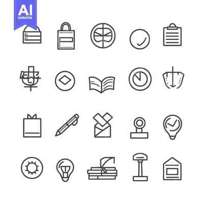 Premium design asset: Set of 20 Outline Icons for Web Design and Mobile Applications