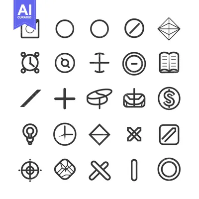 Aset premium populer: Set of 25 Linear Icons for Web and Mobile Design