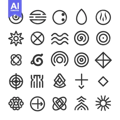 Premium design asset: Set of 25 Simple Abstract Line Icons