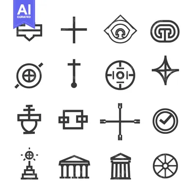 Premium design asset: Set of Abstract Geometric Symbols and Icons