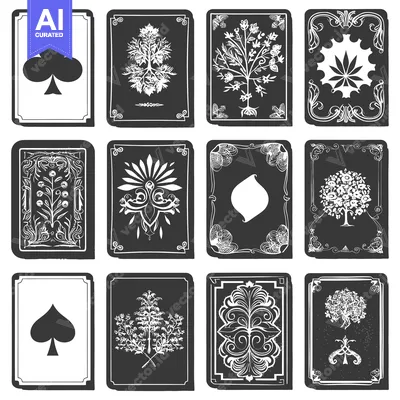 Aset premium populer: Set of Black and White Cards with Botanical and Ornamental Designs