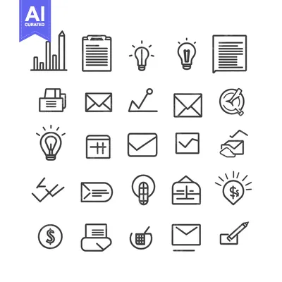 Premium design asset: Set of Business and Marketing Line Icons