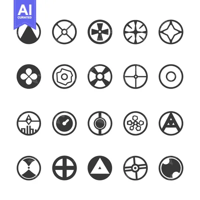 Premium design asset: Set of Circular Geometric Shapes with Various Designs