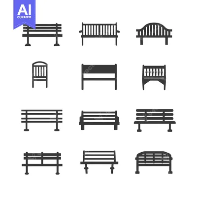 Aset premium populer: Set of Different Styles of Outdoor Benches
