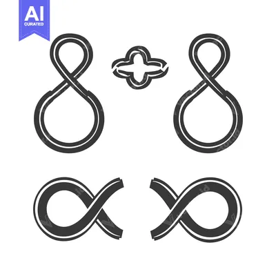 Set of Double Line Infinity and Lemniscate Symbols