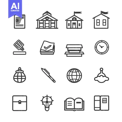 Premium design asset: Set of Educational and School Related Line Icons