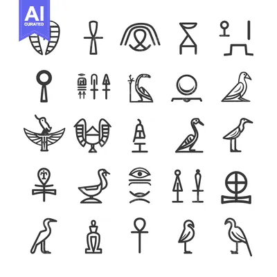 Popular premium asset: Set of Egyptian Hieroglyph Symbols and Creatures