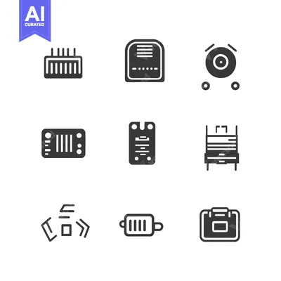 Set of Electronic Device Icons with Different Functions